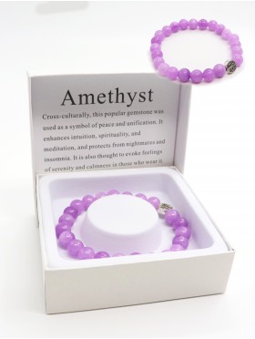 Amethyst Blessing Bead Bracelets with Gift Box